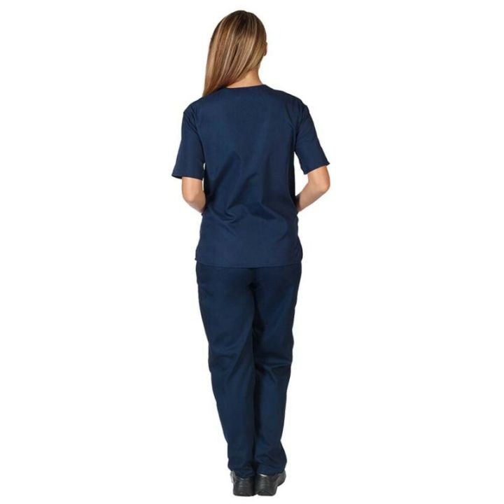 hnf531-ผู้หญิงเสื้อสครับทางการแพทย์เสื้อเครื่องแบบแพทย์พยาบาลทันตแพทย์ชุดโรงพยาบาลชุดกางเกงยาว