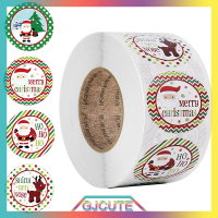 GJCUTE 500PCS/ROLL Christmas thank you สติกเกอร์สำหรับสติกเกอร์ Seal labels scrapbooking