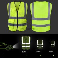 Red One Reflective Vest Safety Vest for Men Working Vest Workwear with Many Pockets Security Vest for Men Hi Vis Breathable Mesh