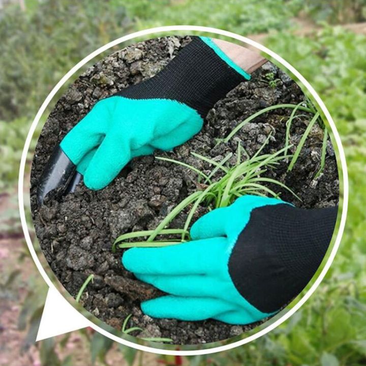 ถุงมือขุดดินทำสวน-ถุงมือ-ขุดดิน-พรวนดิน-ถุงมือขุดดินทำสวน-จำนวน-1-คู่พร้อมเล็บขุด-2-pack-garden-gloves-with-claw-for-easy-digging-and-planting