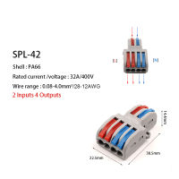 【▨】 Gorayas 5/10ชิ้น SPL 62/42ด่วน S Plitter Plug-In ไฟฟ้าหลายลวดเชื่อมต่อขนาดกะทัดรัดเชื่อมต่อสายไฟขั้ว