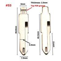 Jingyuqin Va2 Hu83 Sx9 No.17 53 54 58 72 73 83 99 122สำหรับ Citroen C4l Triumph Peugeot 307 207รถแท่งกุญแจที่ยังไม่สลัก15ชิ้น