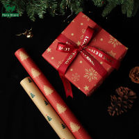 KS (10แผ่น)  70x50 ซม.กระดาษห่อของขวัญลายคริสต์มาส สําหรับของขวัญปีใหม่ DIY ลายคริสต์มาส กระดาษห่อของขวัญ กระดาษคราฟท์