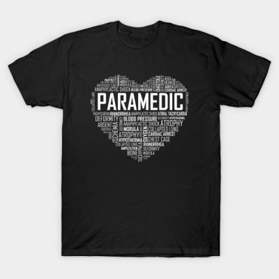 Unique Heartshaped Medical Terms Paramedic T New Tshirts Loose Size S3Xl