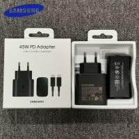 Samsung Charger 45W PD Super Fast Charging Power Adapter For Galaxy S23 S22 S21 S20 Note 20 Ultra 10 Plus FE Z Flip Fold 5 4 3 2