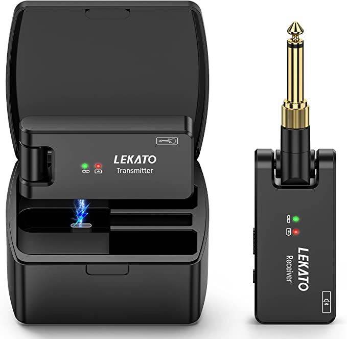 LEKATO Wireless Guitar System Guitar Wireless Transmitter Receiver 2