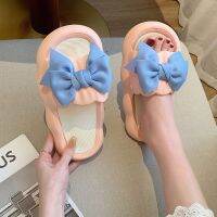 แฟชั่นสำหรับผู้หญิง Bowknot รองเท้ารองเท้าแตะคลิปนิ้วเท้า Flip Flops แพลตฟอร์มหญิงกลางแจ้งรองเท้าแตะชายหาดสุภาพสตรีสไลด์สบายๆ