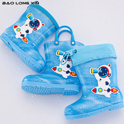 BAOLONGXIN รองเท้ากันฝนสำหรับเด็ก,โมเดลผ้าดอกไม้รองเท้ากันน้ำรองเท้าบูทหน้าฝนกันฝนรองเท้าเด็กวัยหัดเดินนักเรียน