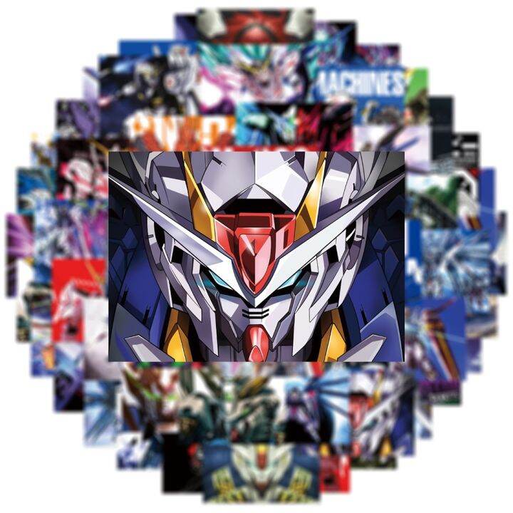 hotx-dt-10-30-50pcs-gundam-anime-cartoon-stickers-car-motorcycle-luggage-graffiti-sticker-kid