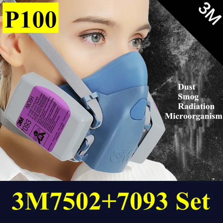 COD 3M 7502 + 7093 Suit Half Facepiece silicone Respirator Volcano