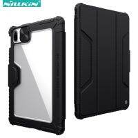 Nillkin Bumper Pro Leather Case For Xiaomi Pad 5 / Xiaomi Pad 5 Pro 12.4, Slide Camera Protection Shield Smart Flip Back Cover