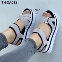 ?▬❉ Ms 2023 shoes new round head thick bottom flat one word cool beach slippers 43 yards