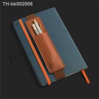 ❀ Pu Leather Pen Bag Elastic Buckle Book Notebook Fashion School Pen Case for Office Meeting Easy Carry Office Student Stationery