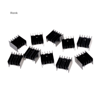 Renk 10pcs 25*23*16mm TO220ทรานซิสเตอร์หม้อน้ำอลูมิเนียม HEAT SINK กับ2Pin