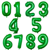 32inch Green Foil Number Balloons New Helium Globo Baby Shower Happy Birthday Anniversary Wedding Decoration Party Supplies Ball