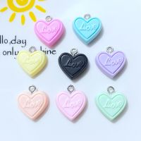 10Pcs New Resin Lovely Peach Love Pendants For Earrings Necklace Accessories DIY Jewelry Making Findings