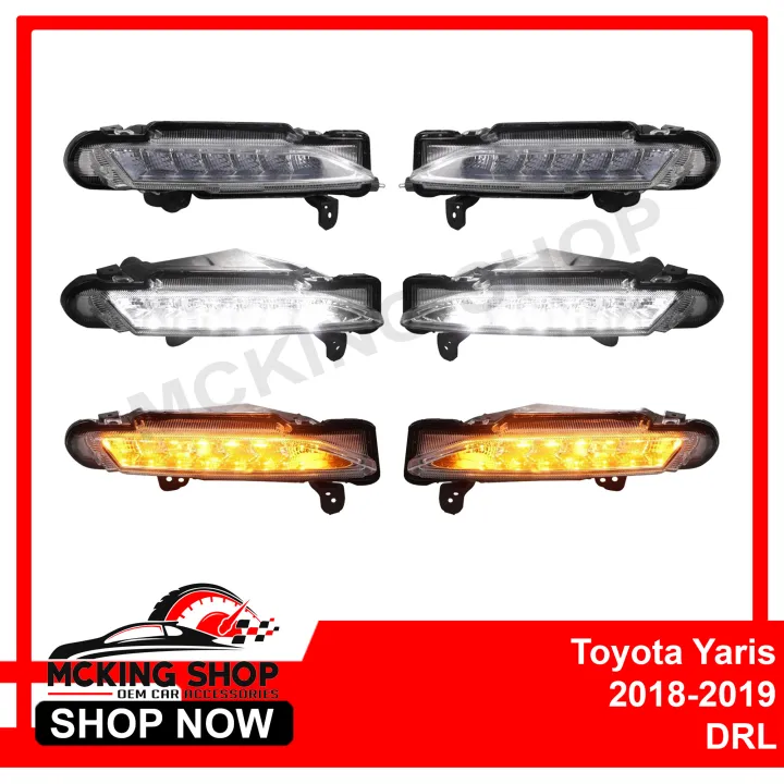 Toyota Yaris 20182019 OEM DRL Daytime Running Lights/ Daytime Running LED Lighting Lazada PH