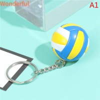 ?【Lowest price】Wonderful พวงกุญแจวอลเลย์บอล PVC ขนาดเล็กพวงกุญแจรถพวงกุญแจลูกบอล