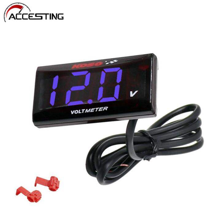 DC 12V150V Waterproof Mini Voltage Meter Electric KOSO Motorcycle