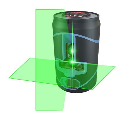 การปรับระดับด้วยตนเองสีเขียว2เส้น Alas Magnetik เส้นเลเซอร์วัดระดับไขว้ ° แนวนอนและแนวตั้งพร้อมชาร์จไฟได้