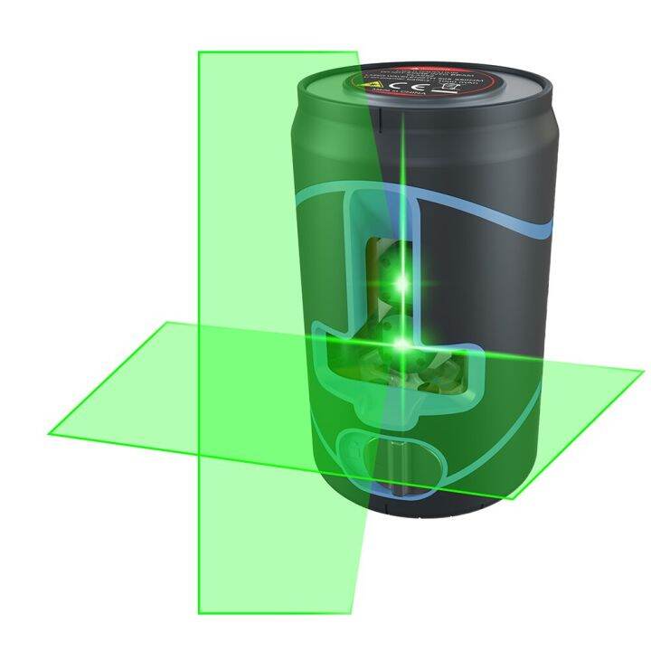 การปรับระดับด้วยตนเองสีเขียว2เส้น-alas-magnetik-เส้นเลเซอร์วัดระดับไขว้-แนวนอนและแนวตั้งพร้อมชาร์จไฟได้