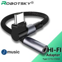 【LZ】❆☈❡  Cotovelo Tipo C para 3.5mm Jack Cabo de Áudio USB C Macho para AUX Adaptador Samsung Galaxy S22 Huawei P50 Xiaomi 12 Conversor