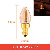 แกนริแลนด์หลอดไฟแสงเหลืองไฟ Led เอดิสัน E12เอฟเฟกต์ E14หลอดไฟสลัว C7 0.5W T22G 1W บ้านสำหรับไฟประดับหลอดไฟ LED หลอด