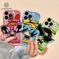 เคส OPPO A57 A98 A78 A77S A55 A3S A17 A17K A16 A15 A54 A95 A96 4F A76 A12 F9 A9 A5 A7 A5S A74 A94 A93 Reno Reno 5F Pro พาวเวอร์พัฟฟ์เกิร์ลส์ซิลิโคนที่เคสโทรศัพท์