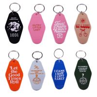 Hotel Motel Acrylic Colorful Plastic Pendants Keyring Key Chain Travel Baggage Tag Key Ring Keytag Keychain Jewelry Accessories Key Chains