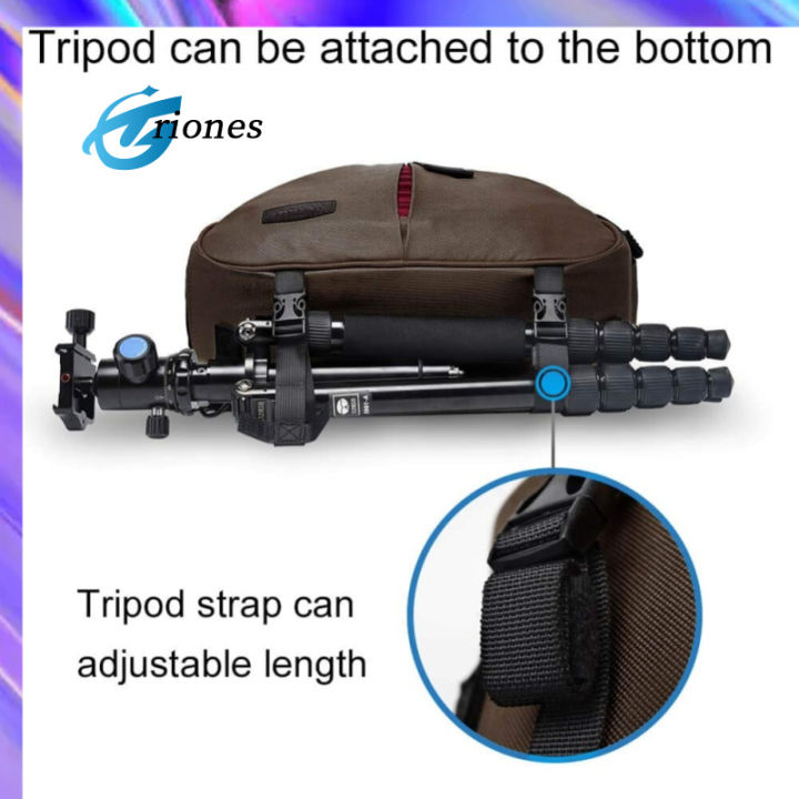 กระเป๋ากล้องดิจิตอลความจุสูงมีซิปกันระเบิดขาตั้งสามขาสำหรับมืออาชีพกล้องถ่ายรูป-slr-crossbody-กระเป๋ากันน้ำ