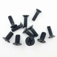 200 pcs one lot Flat head screws carbon steel screws M2 M2.5 M3 M3x4 M3x5 M3x6 screws black Nickel plated KM screws