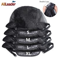 Alileader Wholesale 10Pcs Lace Wig Caps For Making Wigs Bulk Black Brown Wig Cap With Adjustable Straps Weaving Caps Xl L M S