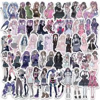 10/60/123PCS Y2K Domi Lolita Girls Gothic Pink Stickers Cute Anime Aesthetic Decals Phone Case Laptop Stationery Car Toy Sticker