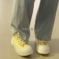 ○  Han edition niche not bump with dopamine web celebrity fashion shoes with summer skirt joker leisure high help canvas shoes