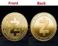 Zcash Coin Zec เหรียญชุบทองเงินทางกายภาพโลหะ Crypto Zcash เหรียญด้วยเคสพลาสติกเหรียญที่ระลึกสำหรับคอลเลคชั่นศิลปะ