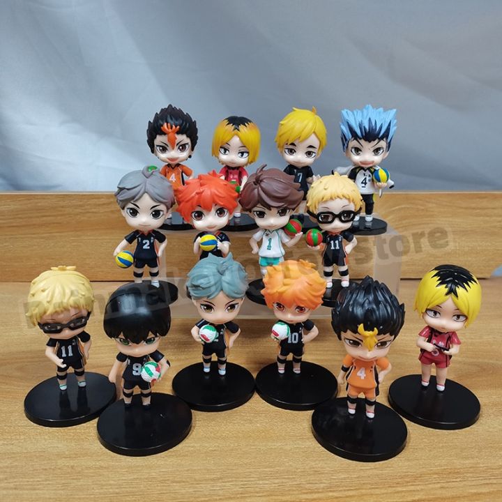 Set 8 Figure Haikyuu!! In PVC – Versione Q (10 Cm) – Personaggi: Hinata, Kageyama, Nishinoya, Tsukishima, Kenma, Osamu, Atsumu, Oikawa