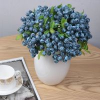 【YF】﹊  10 pcs Artificial BlueBerries Flowers Supplies Plastic Fruits Small Berries Wedding