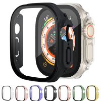 Glass Cover For Apple Watch Case Ultra 49mm PC Bumper Tempered Case PC Screen Protector iwatch Accessorie Series Ultra49mm Cover