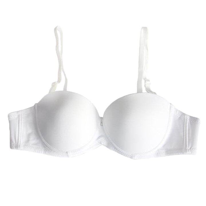 cos-imitation-brzfmrvl-สีขาวสีดำ-thicken-ถ้วย-super-push-up-bra-ครึ่งถ้วยน่ารัก-bra-รวบรวมเต้านมเบาะถ้วยเซ็กซี่ผู้หญิง-bra-32-34-36