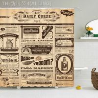 【CW】◄☬✙  Car Shower Curtains Curtain Old Newspaper