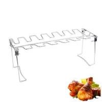 BBQ Chicken Stand Beer Funny American Motorcycle Stainless Steel Rack Tools Funny Roast Chicken Rack Grilling Roast Rack