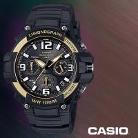 Casio Standard  รุ่น MCW-110H-9A  นาฬิกาข้อมือผู้ชายสายเรซิน สีดำ /ทอง (สินค้าใหม่ล่าสุด) มั่นใจ ของแท้ 100% ประกันศูนย์ 1 ปีเต็ม