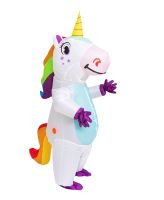 Inflatable Unicorn Costume Adult Kids Rainbow Halloween Costumes For Wommen Men Adult Carnival Mascot Purim Christmas Cosplay