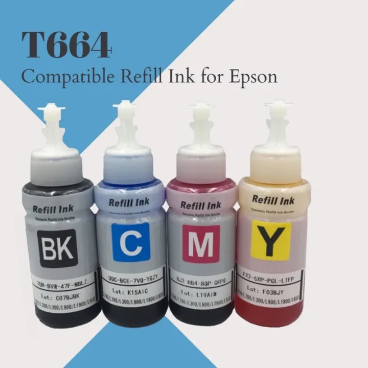 Brand New Refill Ink 664 For Epson L Series T664 Ink For Epson L120 L210 L360 Lazada Ph 9610