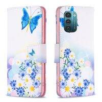 สำหรับ G21 Nokia/G11สีรูปแบบการวาดภาพหนังฝาพับแบบแนวนอนเคสโทรศัพท์ (ความรักผีเสื้อ)