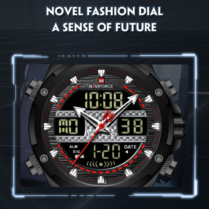 naviforce-นาฬิกาผู้ชายแฟชั่น-dual-time-กีฬาชายนาฬิกาสายหนัง-relogio-masculino-3atm-นาฬิกาข้อมือควอตซ์กันน้ำ