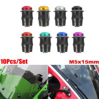 10Pcs M5X15mm Aluminum Motorcycle Windscreen Fairing Well Nut Bolts Screw High Quality Accessories Part Suitable for Cars 2019