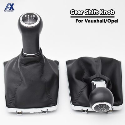 56ความเร็วรถเกียร์ Shift Knob Lever Stick Gaitor Boot สำหรับ Opelvauxhall Astra H 2005 2006 2007 2008 2009