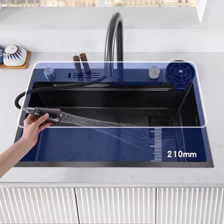 kitchen-sink-304-stainless-steel-waterfall-sink-3mm-thick-nano-large-single-sink-anti-scratch-counter-top-sink-with-knife-holder