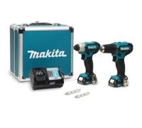 MAKITA CLX228X1 12v HP333DZ สว่านกระแทกไร้สาย + TD110DZ ไขควงกระแทก แบต 2 ก้อน พร้อม กล่อง แท่นชาร์จ